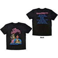 Image 2 of Thin Lizzy Unisex T-Shirt: Vagabonds of the Western World + Tracklist (Black) (Back Print) 