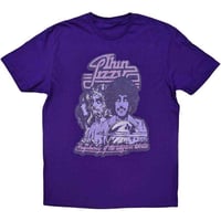 Thin Lizzy Unisex T-Shirt: Vagabonds of the Western World Mono Distressed (Purple)