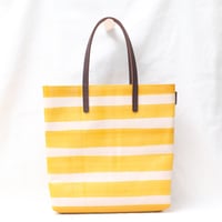 Image 2 of Stripes Soft Tote yellow and brown