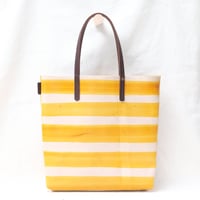 Image 1 of Stripes Soft Tote yellow and brown