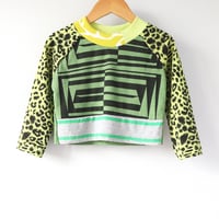 Image 1 of graphic greens size 2T courtneycourtney long sleeve raglan tee pullover tshirt