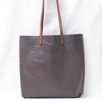 Image 1 of Crumpled Soft Shopping Tote in chocolate