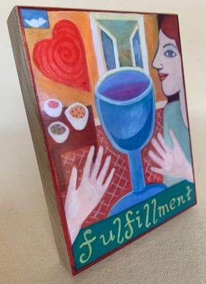 Image of Nourishment-- illumination series print on wooden plaque-- regular size
