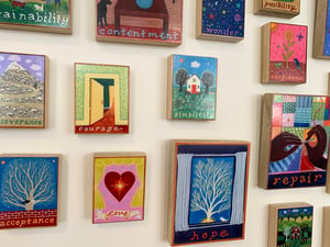 Image of Shelter-- illumination series print on wooden plaque-- regular size