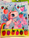 Berry Cute Unicorn - original 8x10