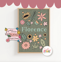 Image 2 of Personalised Floral Name Print