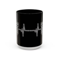 Image 2 of Drag Racing Heartbeat Coffee Mug - 15oz