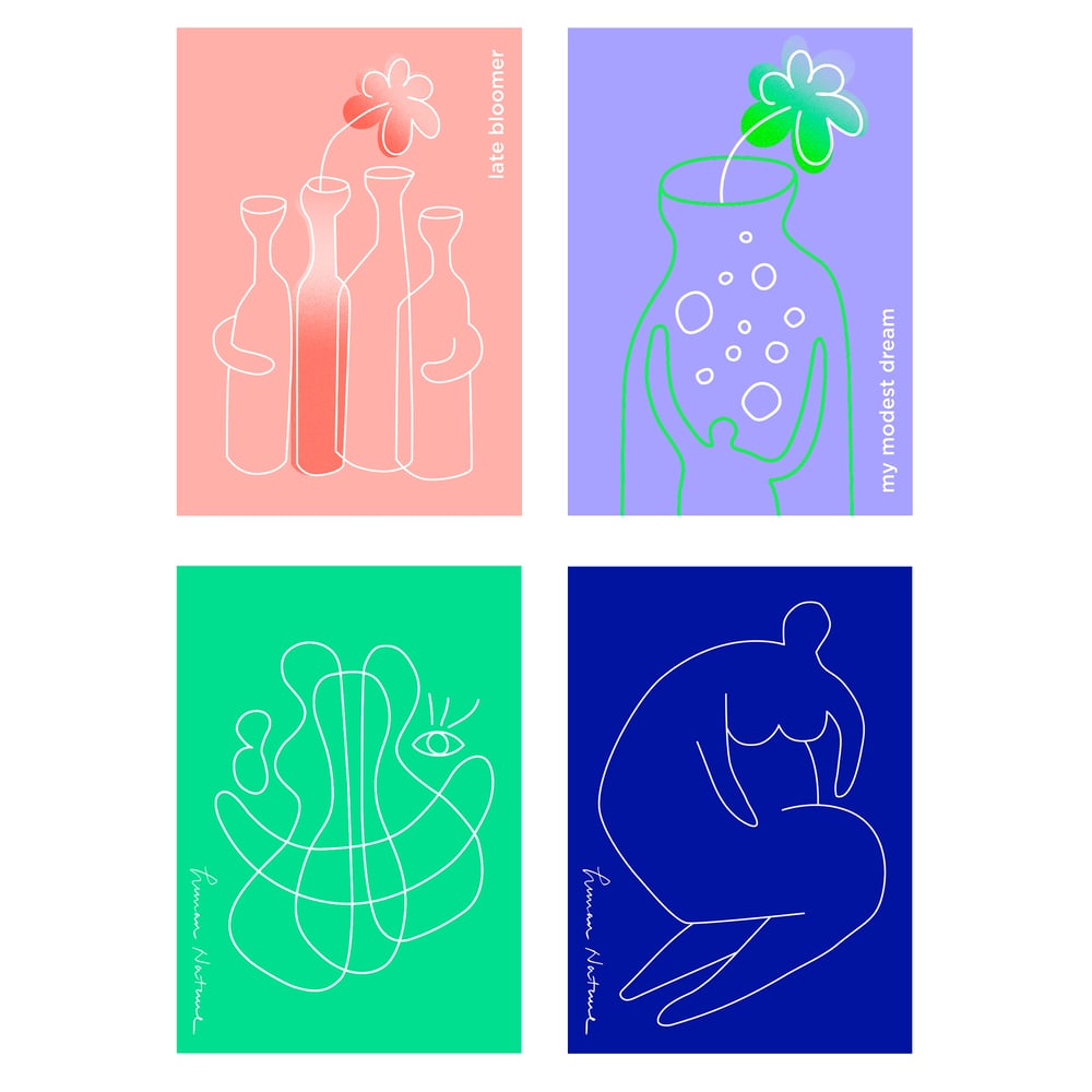 Image of LATE BLOOMER POSTCARD SET