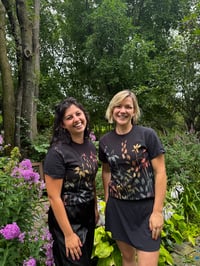 Image 2 of Hand Painted Bleach Flower TShirt WITH COLOR 