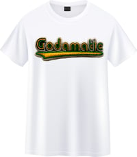 Image 2 of Green, Blue Retro Godamatic Tee