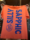 SILLY SAPPHIC NEON RED ORANGE BLUE INK