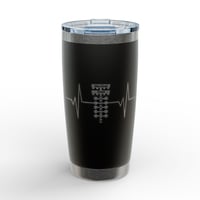 Image 1 of Drag Racing Heartbeat Engraved 20oz Tumbler 