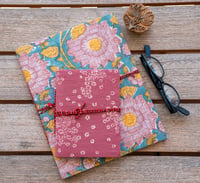 Image 1 of Notebook Indian Flower + Cranberry Star