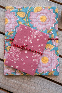 Image 2 of Notebook Indian Flower + Cranberry Star