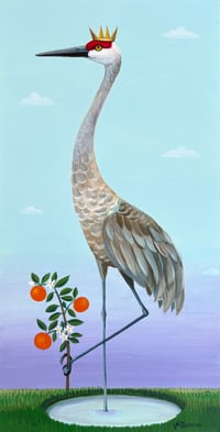Sandhill Crane Orange Branch