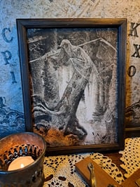 Image 2 of Grim Reaper Gothic Wall Art in Wooden Frame