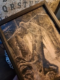Image 1 of Grim Reaper Gothic Wall Art in Wooden Frame