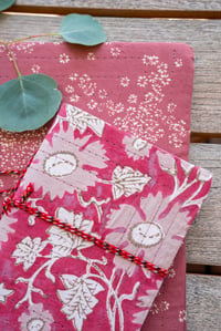 Image 2 of Notebook in Cranberry Star + Spanish Floral