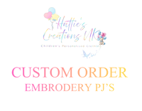 Bespoke Order personalised Embroidery pjs 