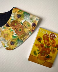 Image 3 of Starry Night Van Gogh Embroidered Collar • Reversible Detachable Peter Pan Art • Artist Gift