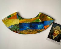 Image 4 of Starry Night Van Gogh Embroidered Collar • Reversible Detachable Peter Pan Art • Artist Gift