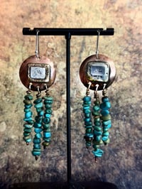 Image 1 of Turquoise Dangle Earrings 