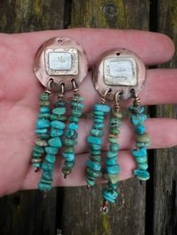 Image 2 of Turquoise Dangle Earrings 