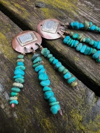 Image 3 of Turquoise Dangle Earrings 
