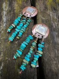 Image 4 of Turquoise Dangle Earrings 