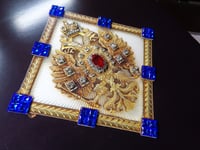 Image 1 of Imperial Russian Twin Head Eagle emblem - Ruby Centre, Sapphire, Diamonds