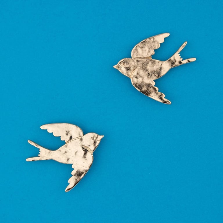 PAIRE DE BOUCLES D'OREILLES HIRONDELLES - COUCOU SUZETTE ® Image 3