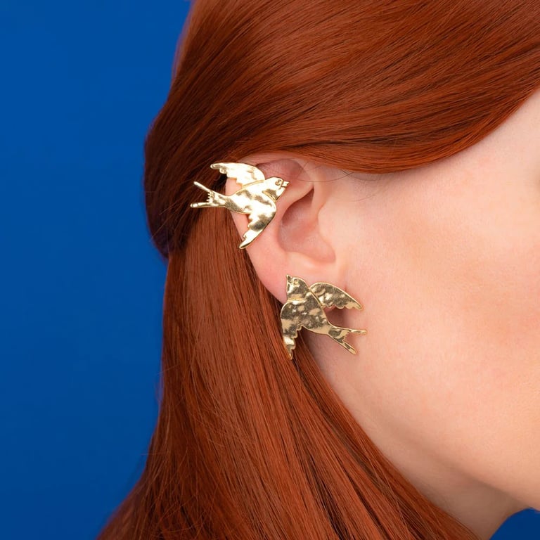 PAIRE DE BOUCLES D'OREILLES HIRONDELLES - COUCOU SUZETTE ® Image 2