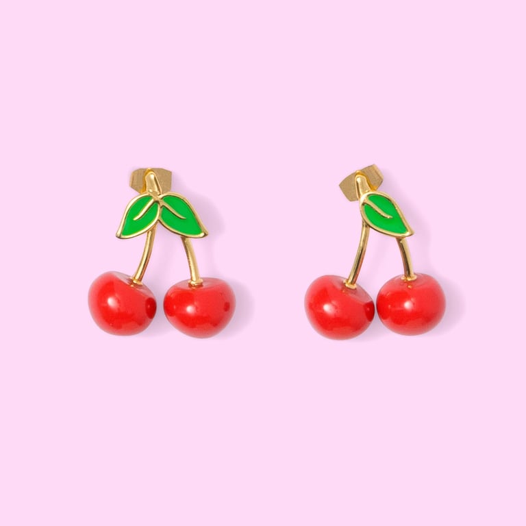 PAIRE DE BOUCLES D'OREILLES CERISES - COUCOU SUZETTE ® Image 3