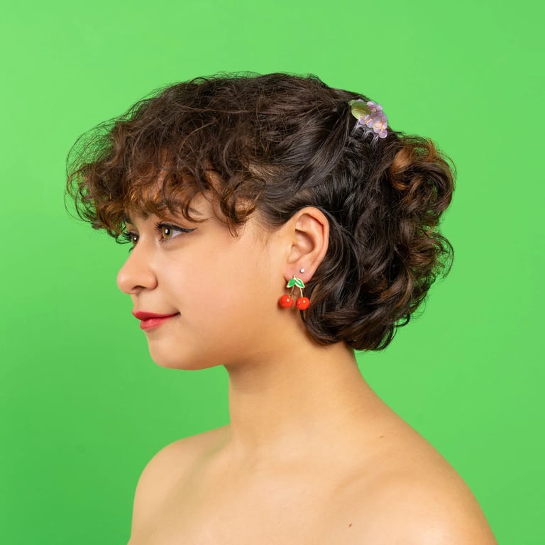 PAIRE DE BOUCLES D'OREILLES CERISES - COUCOU SUZETTE ® Image 2