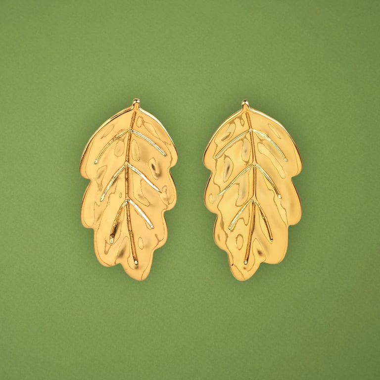 PAIRE DE BOUCLES D'OREILLES FEUILLES - COUCOU SUZETTE ® Image 3