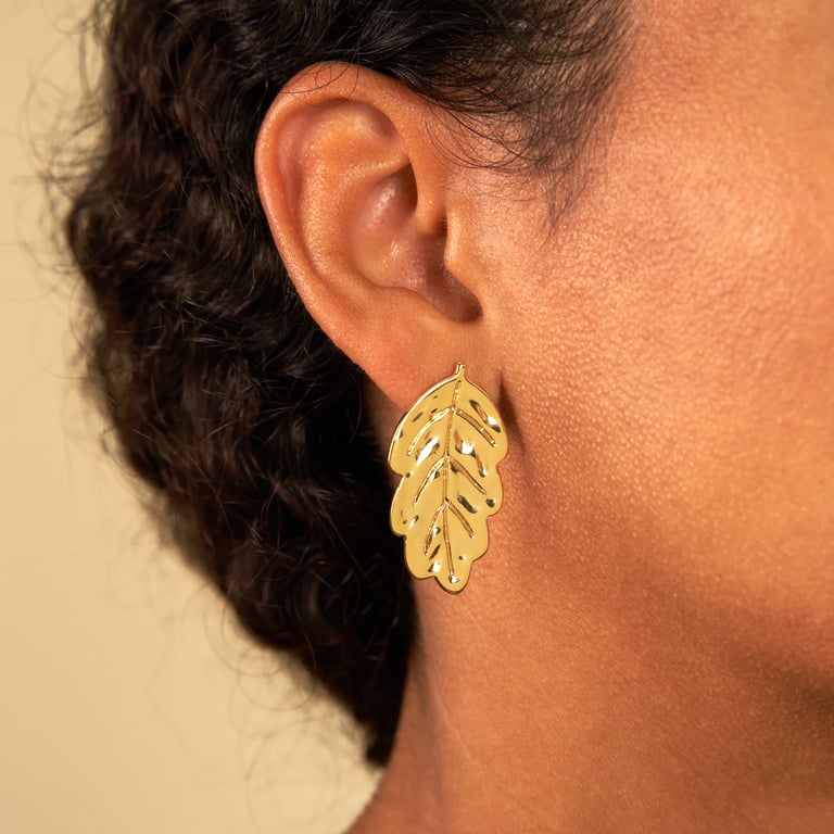 PAIRE DE BOUCLES D'OREILLES FEUILLES - COUCOU SUZETTE ® Image 2