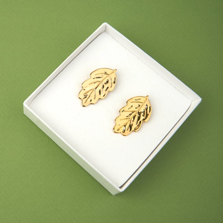 PAIRE DE BOUCLES D'OREILLES FEUILLES - COUCOU SUZETTE ® Image 4