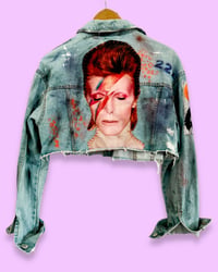 Image 1 of CROPPED  ✘ JEANSJACKE ✘ IBIZA PRINT  ✘ VINTAGE  ✘ UPCYCLED 1 1