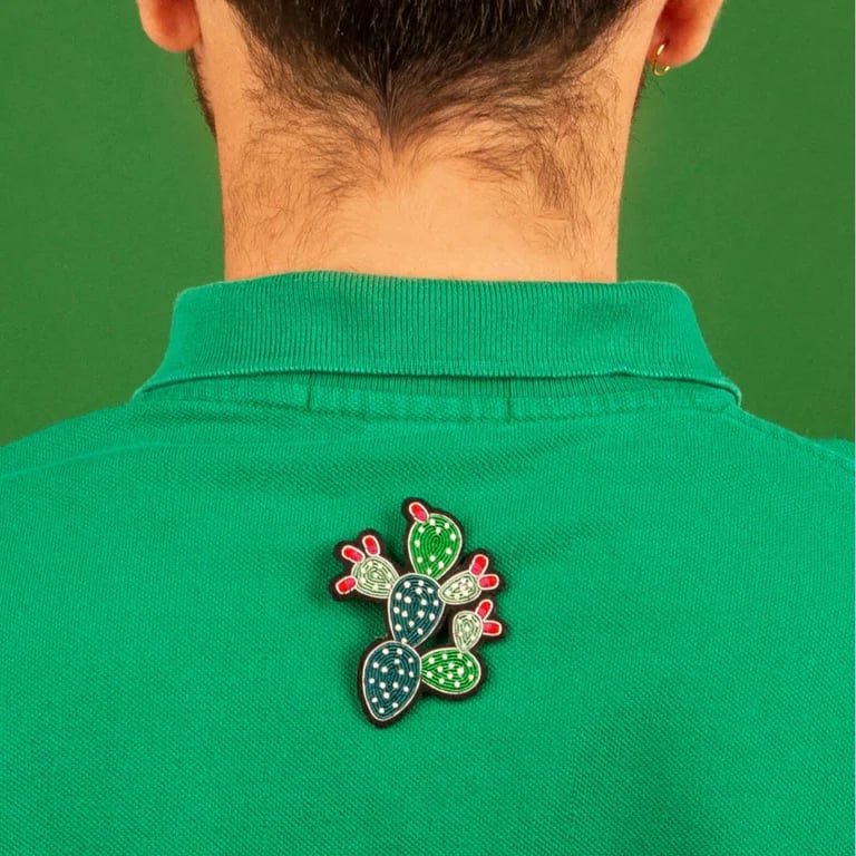 BROCHE BRODÉE CACTUS - MACON & LESQUOY (PLUSIEURS MODÈLES) Image 5