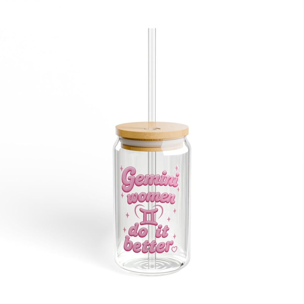 Image of Gemini Women Do It Better Glass Tumbler (16oz)
