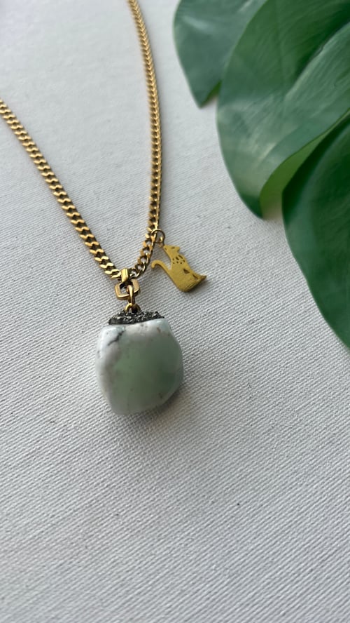 Image of GEMINA • Blue Aqua Calcite Necklace