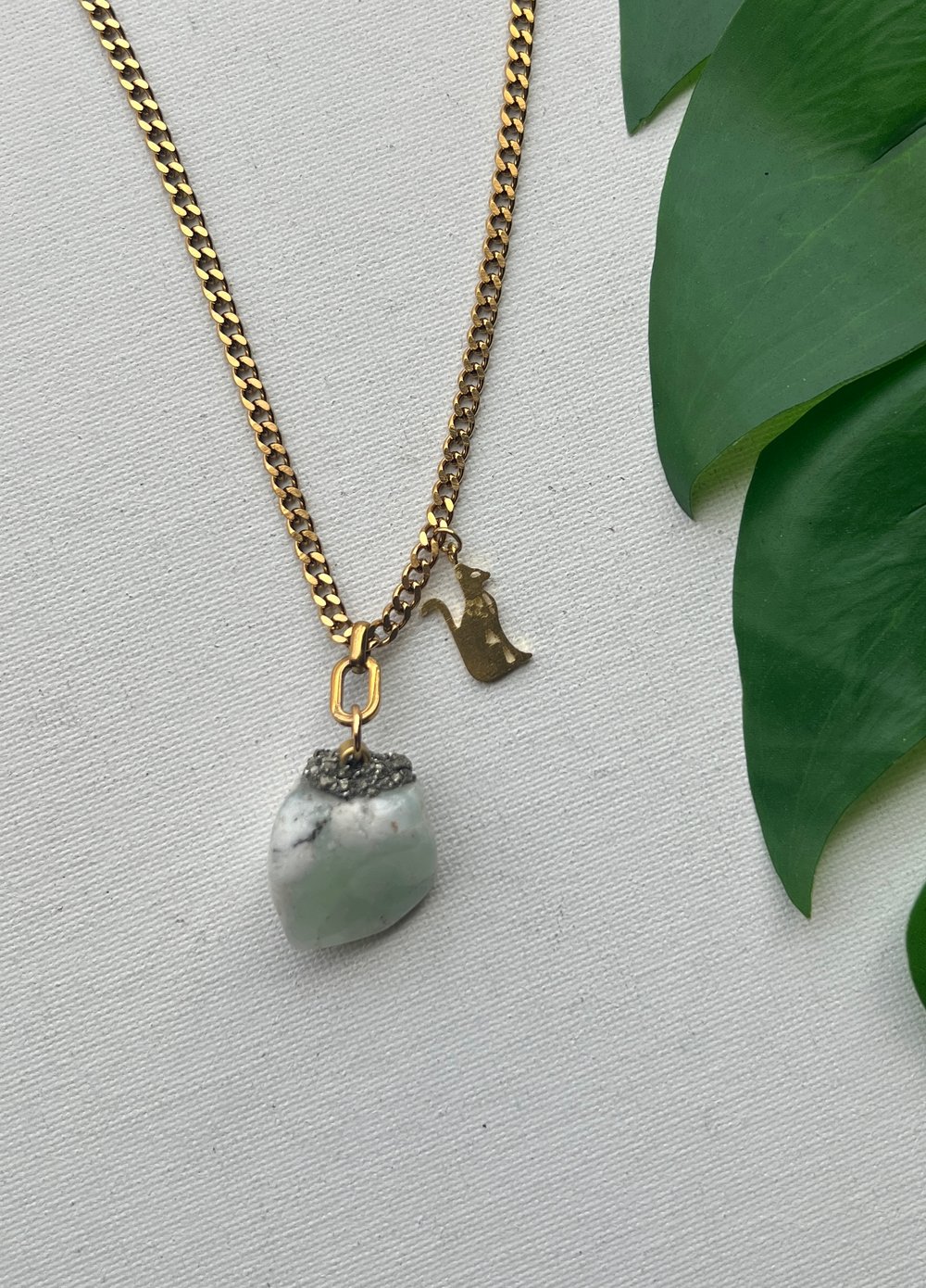Image of GEMINA • Blue Aqua Calcite Necklace