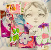 Elf - painted papers with girl original