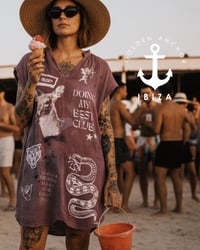 Image 1 of TUNIKA  ✘  VINTAGE SHIRT ✘ IBIZA PRINT    ✘ UPCYCLED