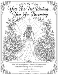 Image 2 of  A Godly Man Is Worth Waiting For Faith Based Inspirational Coloring Book
