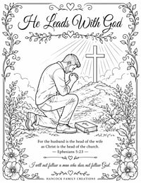 Image 3 of  A Godly Man Is Worth Waiting For Faith Based Inspirational Coloring Book