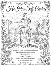 Image 5 of  A Godly Man Is Worth Waiting For Faith Based Inspirational Coloring Book