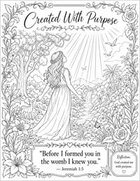 Image 2 of Getting Back to The Garden Faith Based Adult Coloring Book