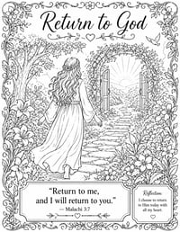 Image 4 of Getting Back to The Garden Faith Based Adult Coloring Book