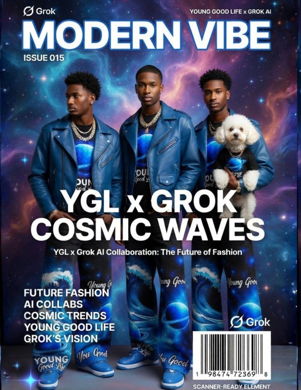 Image of MODERN VIBE MAGAZINE COVER O15 X GROK AI LIMITED EDITION 